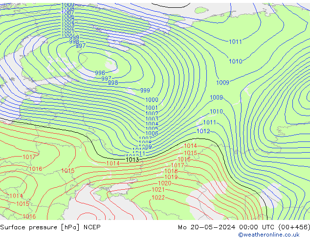 pression de l'air NCEP lun 20.05.2024 00 UTC