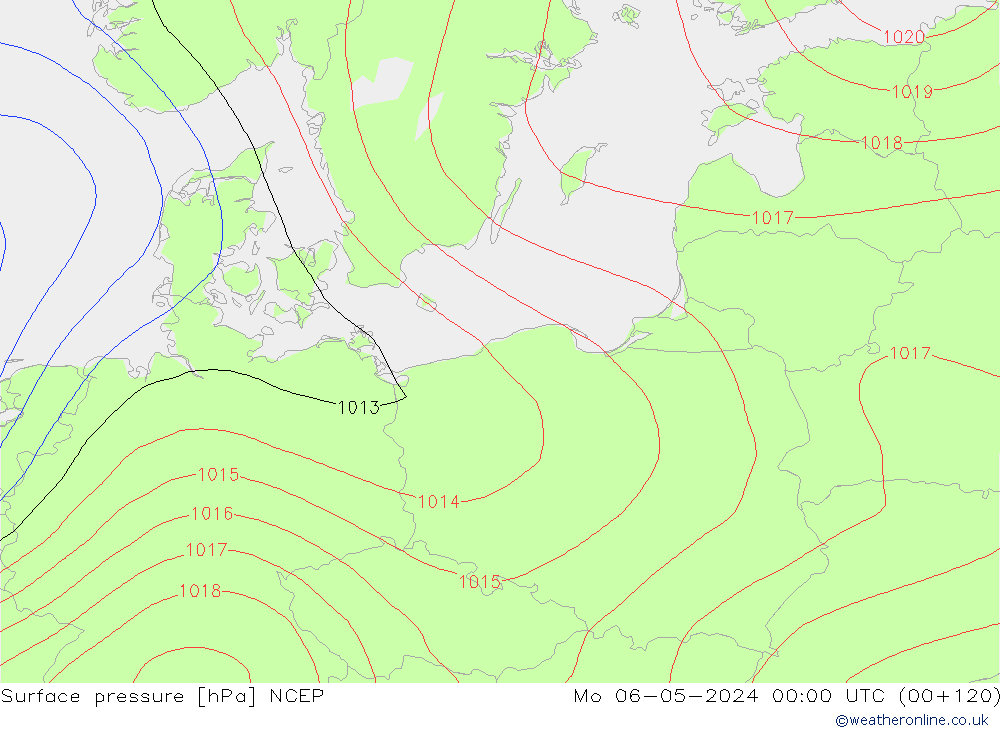 pression de l'air NCEP lun 06.05.2024 00 UTC