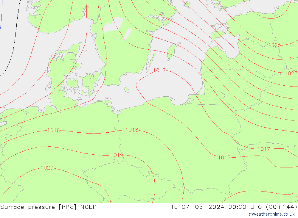 Presión superficial NCEP mar 07.05.2024 00 UTC