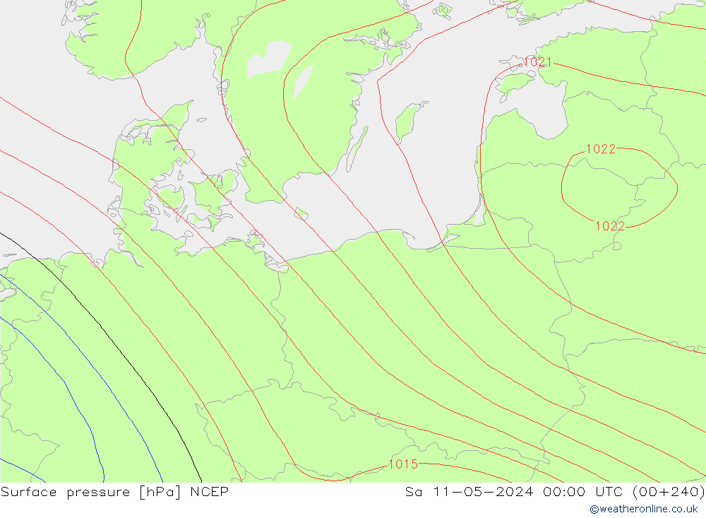 Luchtdruk (Grond) NCEP za 11.05.2024 00 UTC