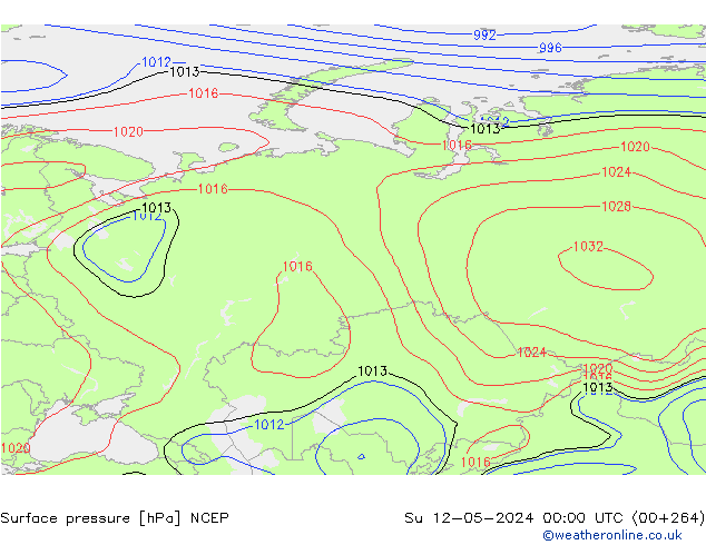 Yer basıncı NCEP Paz 12.05.2024 00 UTC