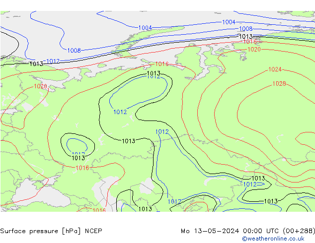 ciśnienie NCEP pon. 13.05.2024 00 UTC