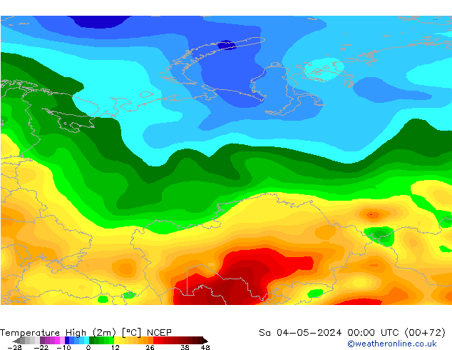 Max.  (2m) NCEP  04.05.2024 00 UTC