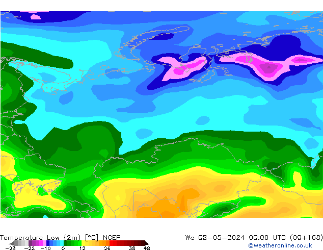 Min.  (2m) NCEP  08.05.2024 00 UTC