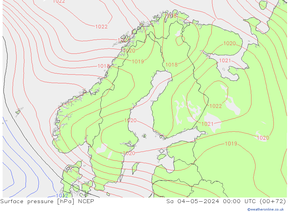 pression de l'air NCEP sam 04.05.2024 00 UTC