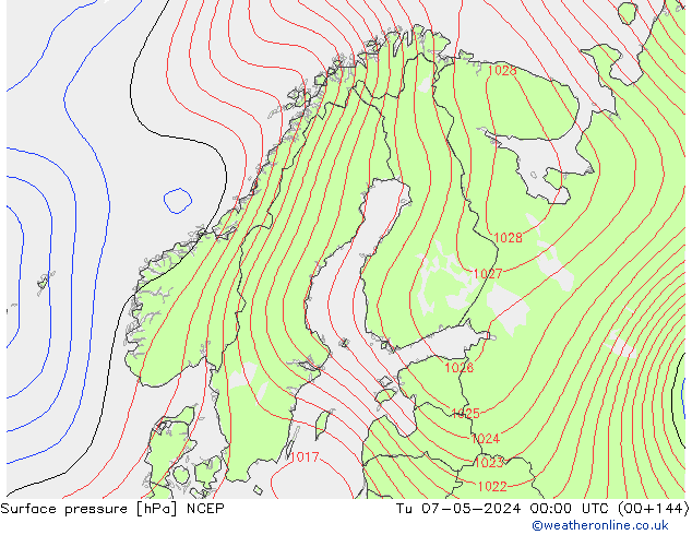 pression de l'air NCEP mar 07.05.2024 00 UTC
