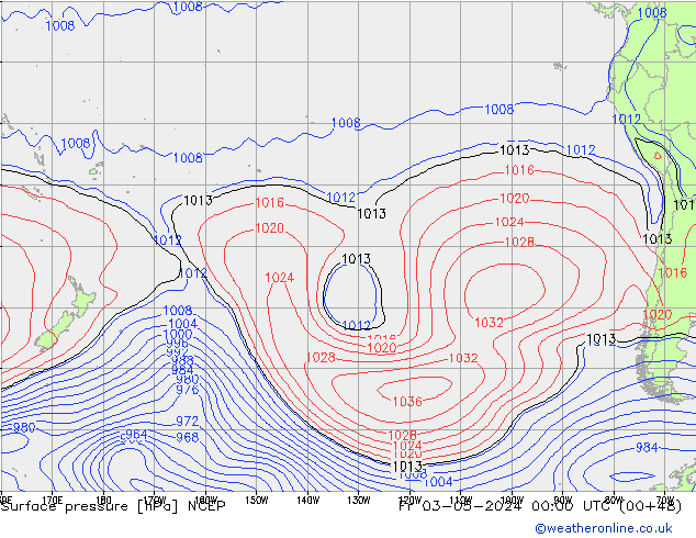 Luchtdruk (Grond) NCEP vr 03.05.2024 00 UTC