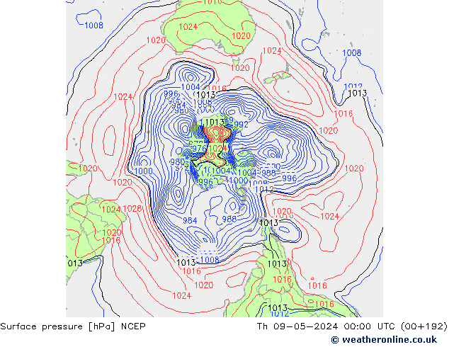 Luchtdruk (Grond) NCEP do 09.05.2024 00 UTC