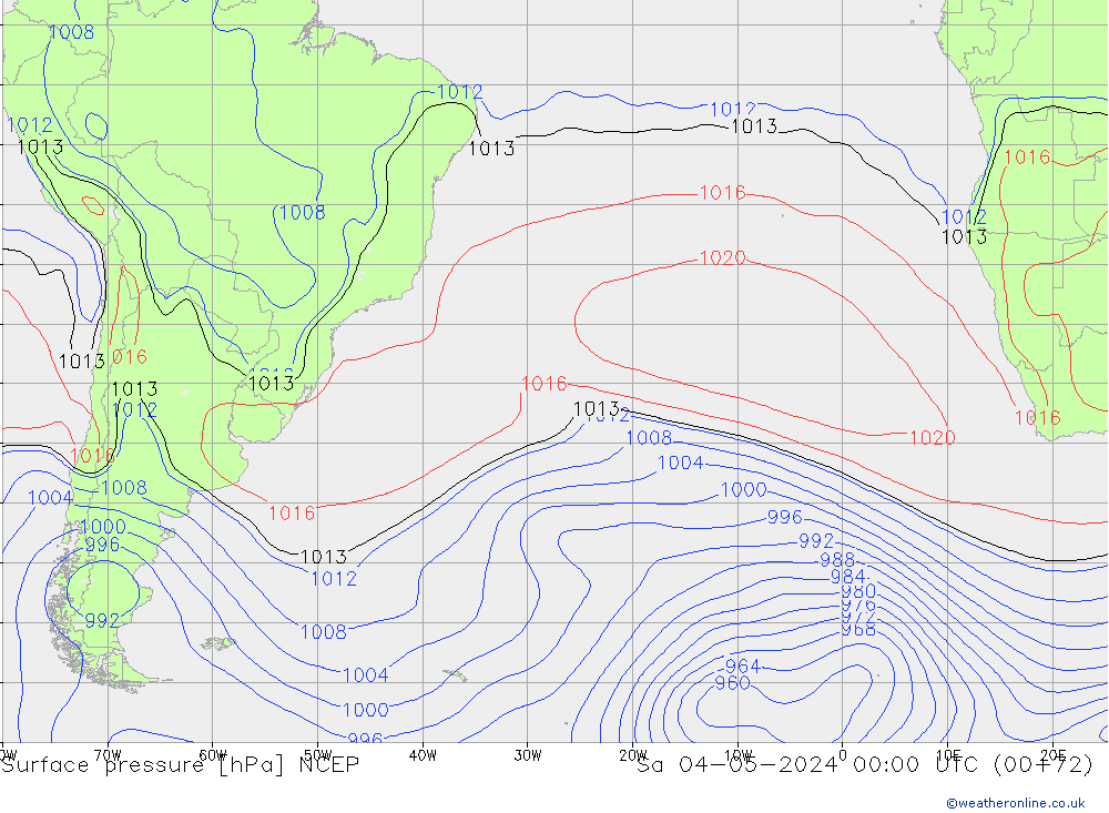 Yer basıncı NCEP Cts 04.05.2024 00 UTC