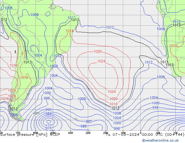 pression de l'air NCEP mar 07.05.2024 00 UTC