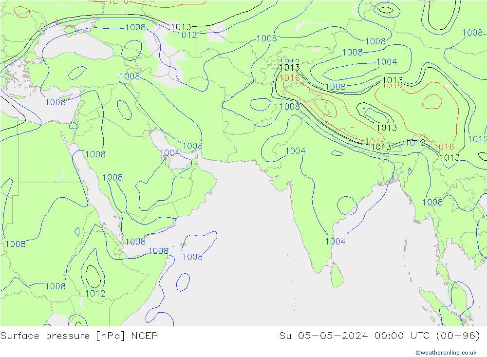 pression de l'air NCEP dim 05.05.2024 00 UTC