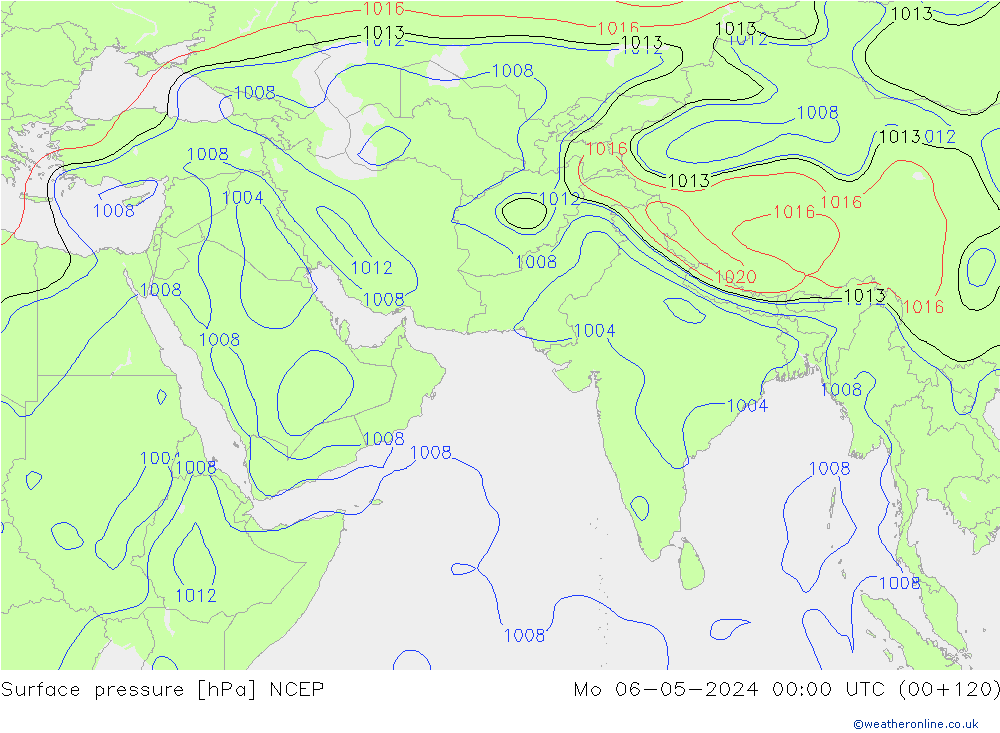 pressão do solo NCEP Seg 06.05.2024 00 UTC