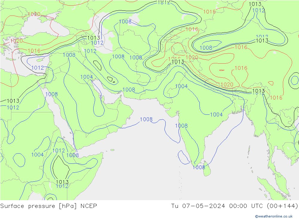 Presión superficial NCEP mar 07.05.2024 00 UTC