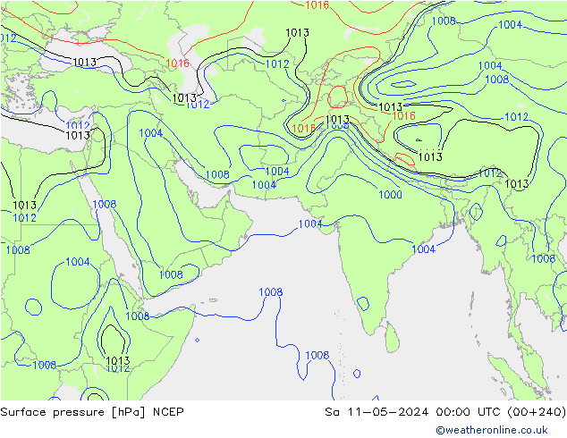 地面气压 NCEP 星期六 11.05.2024 00 UTC