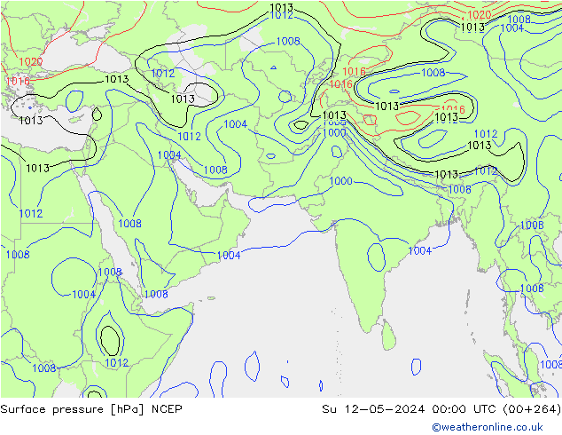地面气压 NCEP 星期日 12.05.2024 00 UTC