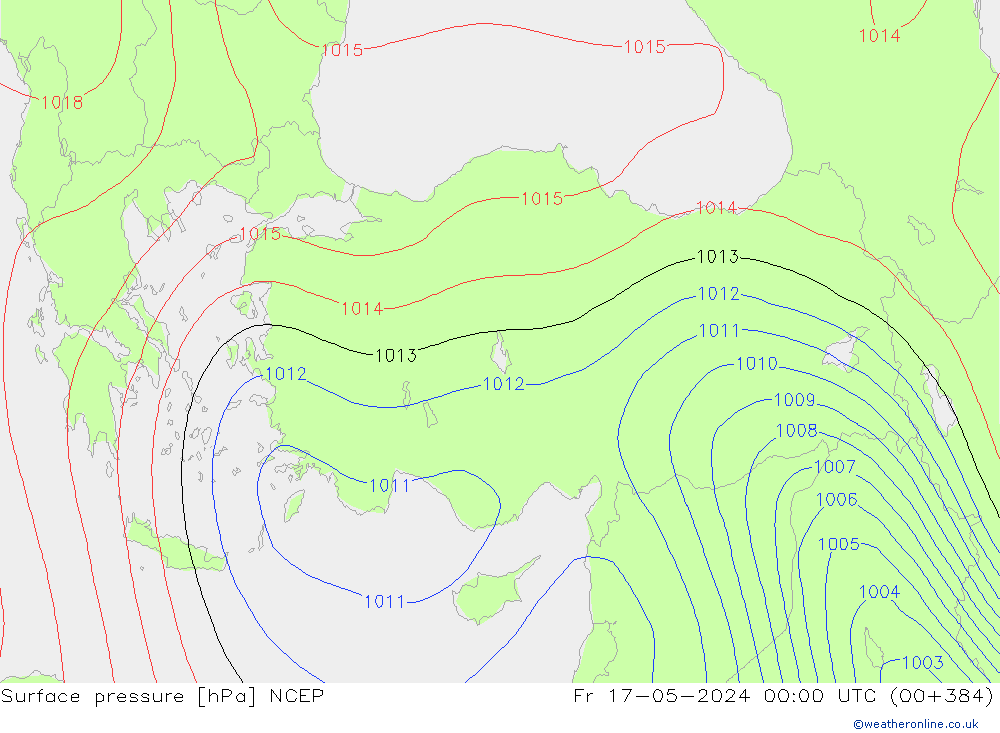 pression de l'air NCEP ven 17.05.2024 00 UTC