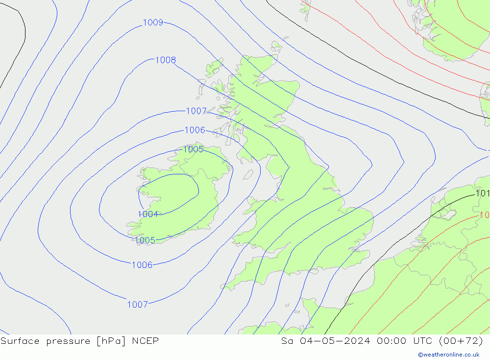 Luchtdruk (Grond) NCEP za 04.05.2024 00 UTC