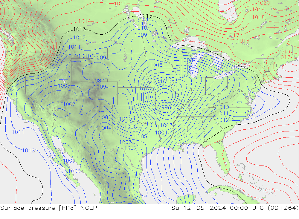 ciśnienie NCEP nie. 12.05.2024 00 UTC