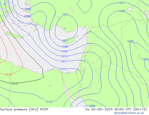 pressão do solo NCEP Sáb 04.05.2024 00 UTC