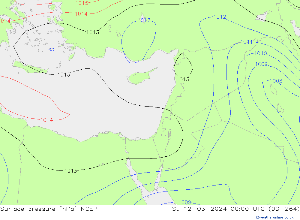 Bodendruck NCEP So 12.05.2024 00 UTC