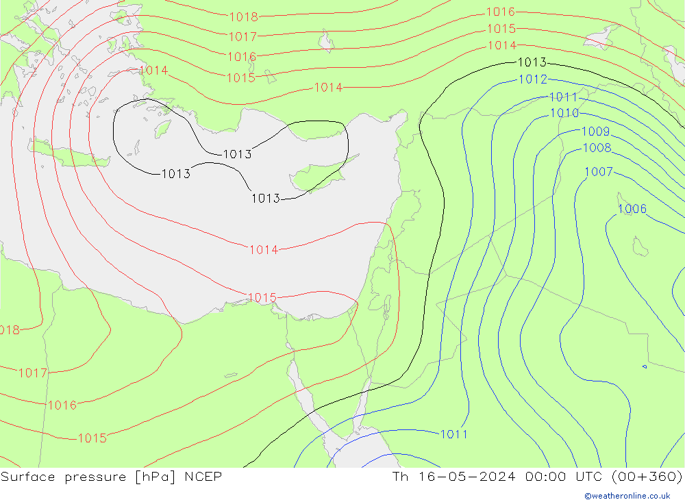 pression de l'air NCEP jeu 16.05.2024 00 UTC