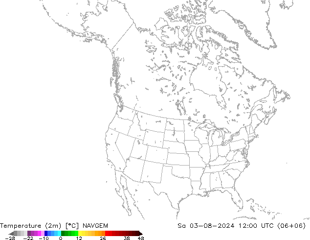 Temperatuurkaart (2m) NAVGEM za 03.08.2024 12 UTC