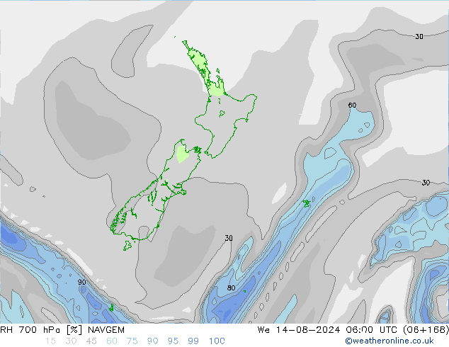 RV 700 hPa NAVGEM wo 14.08.2024 06 UTC