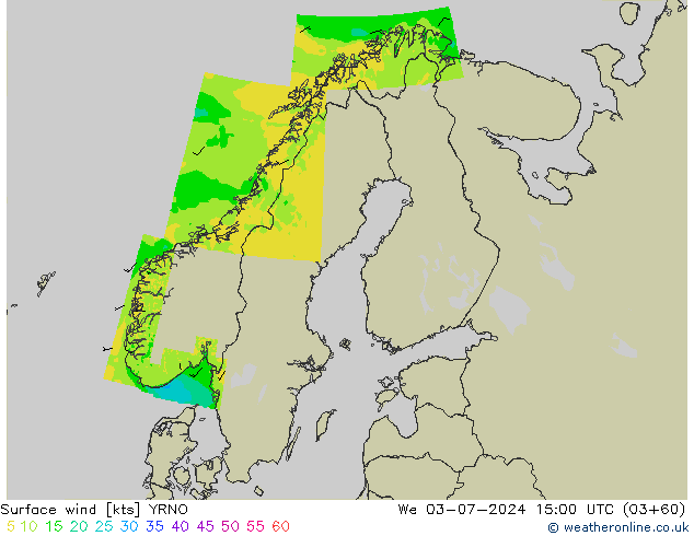 风 10 米 YRNO 星期三 03.07.2024 15 UTC