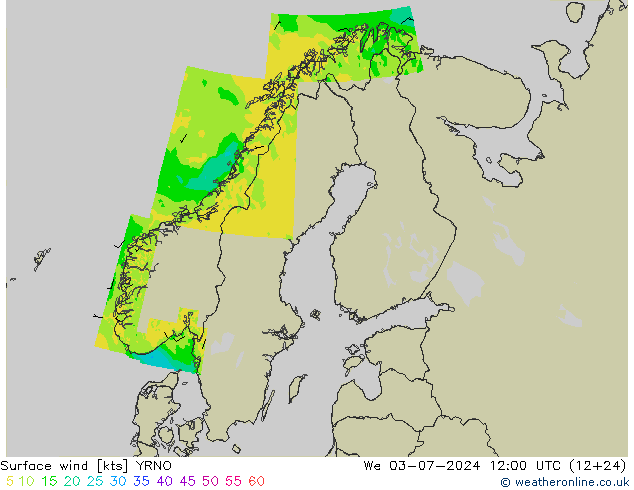 风 10 米 YRNO 星期三 03.07.2024 12 UTC