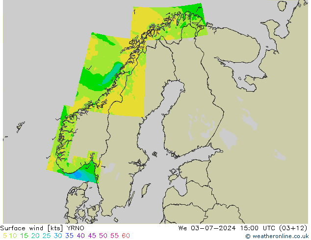 Wind 10 m YRNO wo 03.07.2024 15 UTC