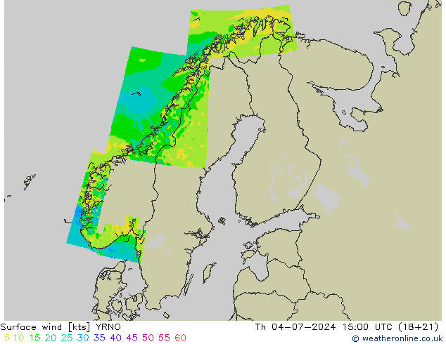 风 10 米 YRNO 星期四 04.07.2024 15 UTC