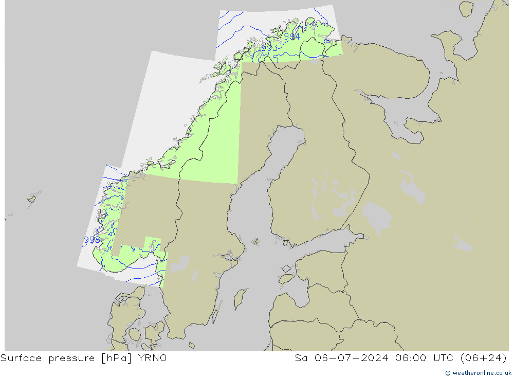 Luchtdruk (Grond) YRNO za 06.07.2024 06 UTC