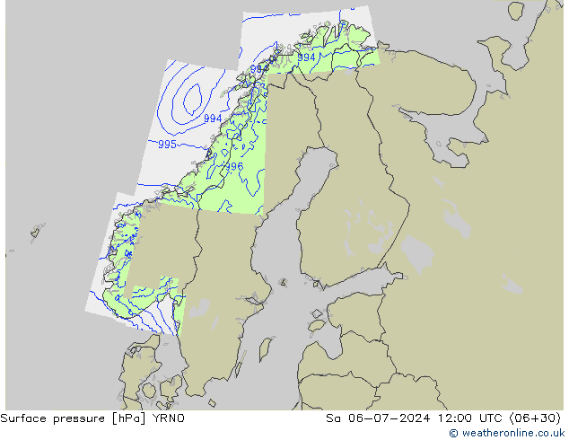 Luchtdruk (Grond) YRNO za 06.07.2024 12 UTC