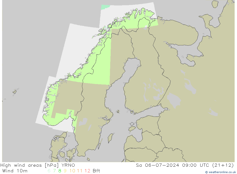 Windvelden YRNO za 06.07.2024 09 UTC