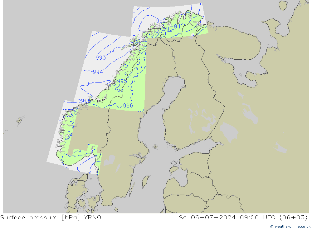 Luchtdruk (Grond) YRNO za 06.07.2024 09 UTC
