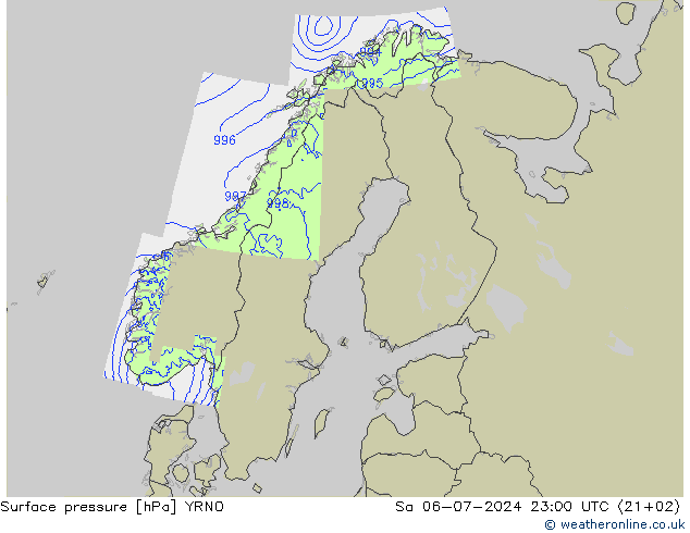 Luchtdruk (Grond) YRNO za 06.07.2024 23 UTC