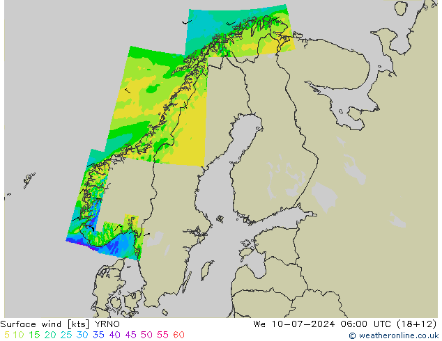 风 10 米 YRNO 星期三 10.07.2024 06 UTC