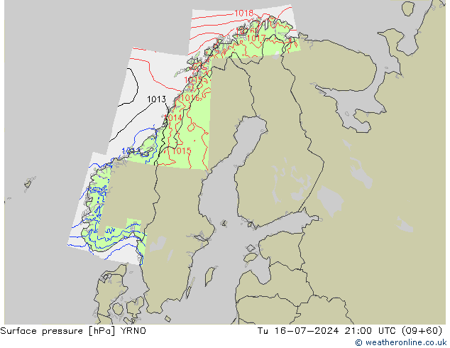 Luchtdruk (Grond) YRNO di 16.07.2024 21 UTC