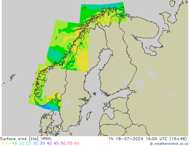 Wind 10 m YRNO do 18.07.2024 15 UTC