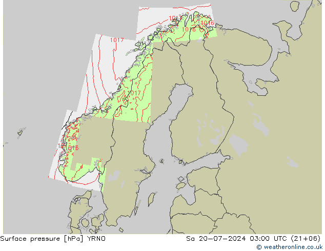 Luchtdruk (Grond) YRNO za 20.07.2024 03 UTC