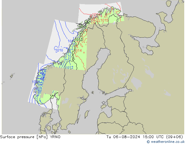 Luchtdruk (Grond) YRNO di 06.08.2024 15 UTC