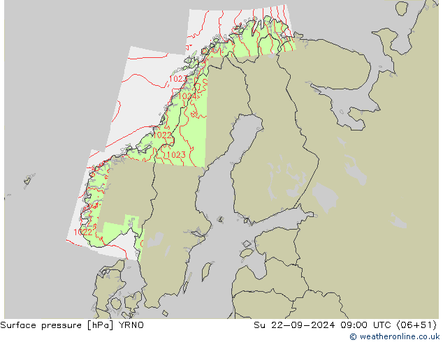 Bodendruck YRNO So 22.09.2024 09 UTC