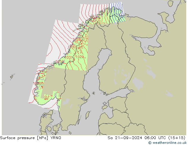 ciśnienie YRNO so. 21.09.2024 06 UTC