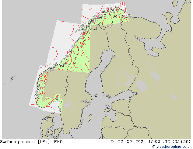 Atmosférický tlak YRNO Ne 22.09.2024 15 UTC