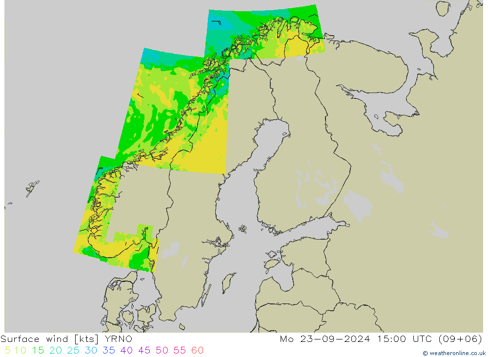 Bodenwind YRNO Mo 23.09.2024 15 UTC