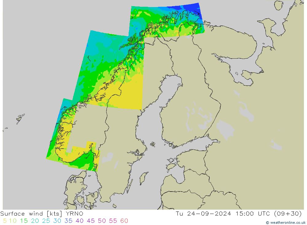 ветер 10 m YRNO вт 24.09.2024 15 UTC