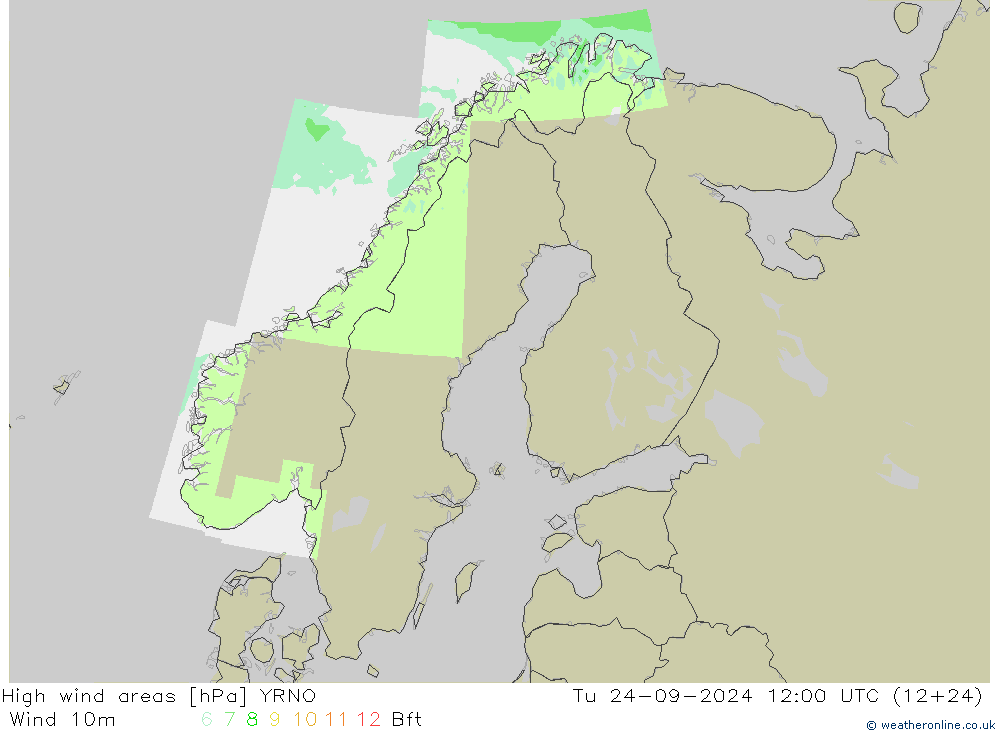 yüksek rüzgarlı alanlar YRNO Sa 24.09.2024 12 UTC