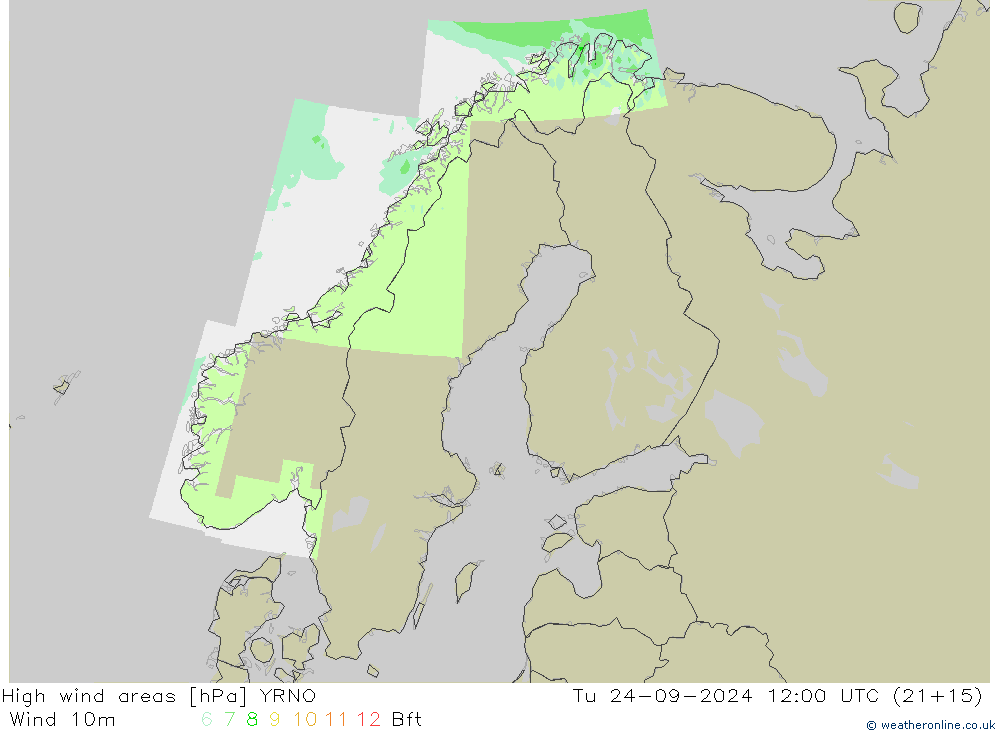 yüksek rüzgarlı alanlar YRNO Sa 24.09.2024 12 UTC