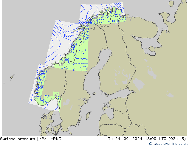 pressão do solo YRNO Ter 24.09.2024 18 UTC